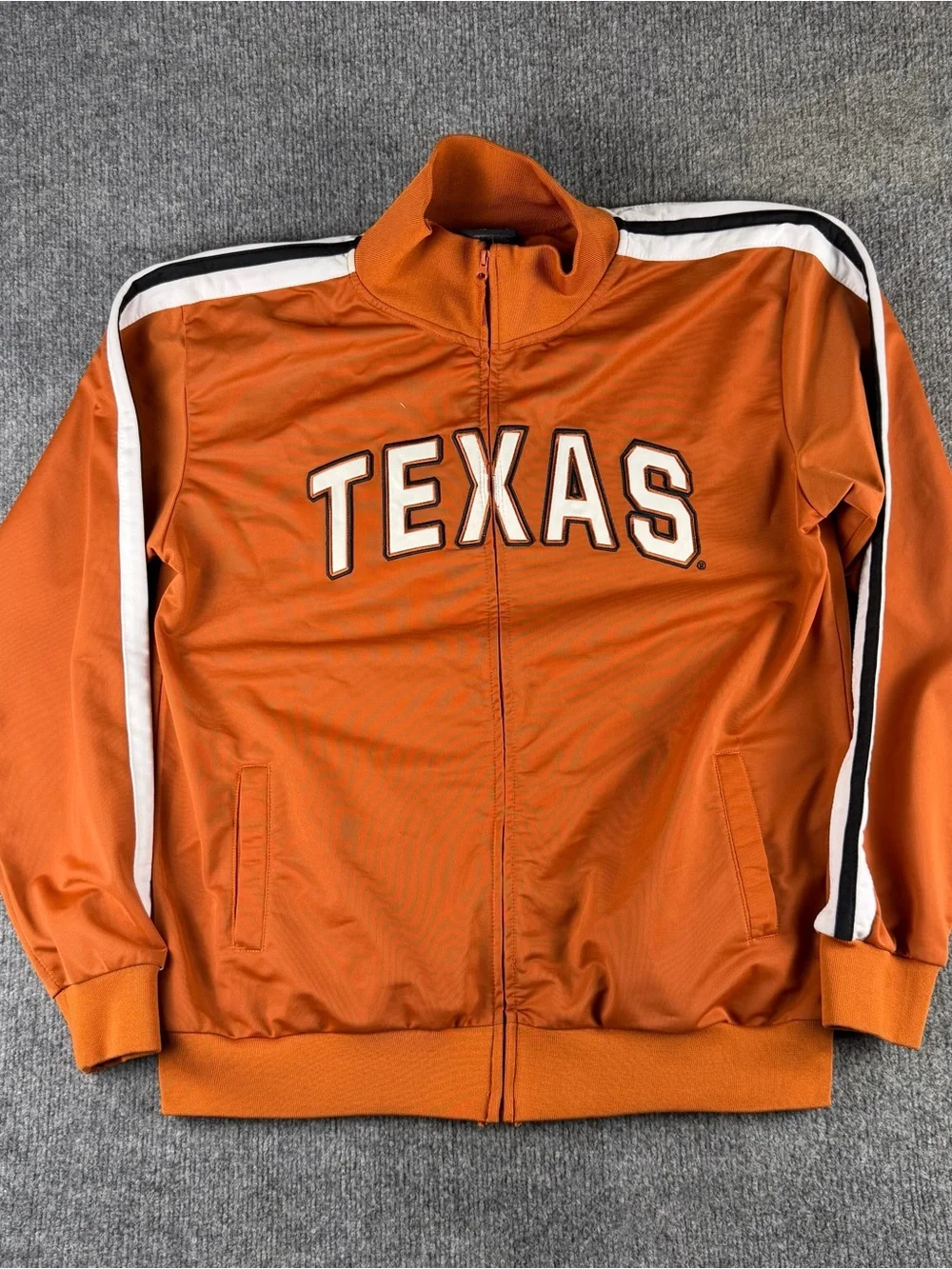 Colosseum Texas Longhorns Track Jacket Men’s Large Orange Zip Up College Sports